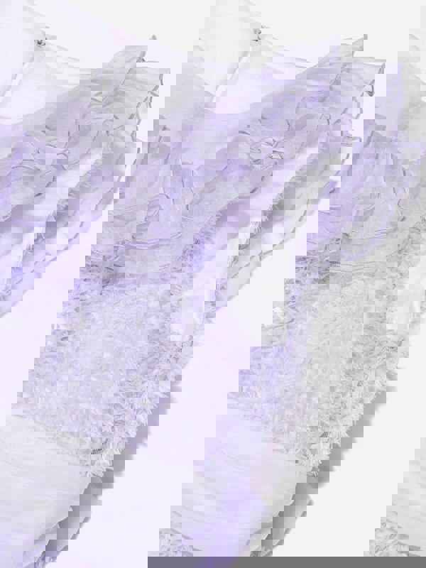 Marchesa Girls Silk Georgette Occasion Dress in Purple