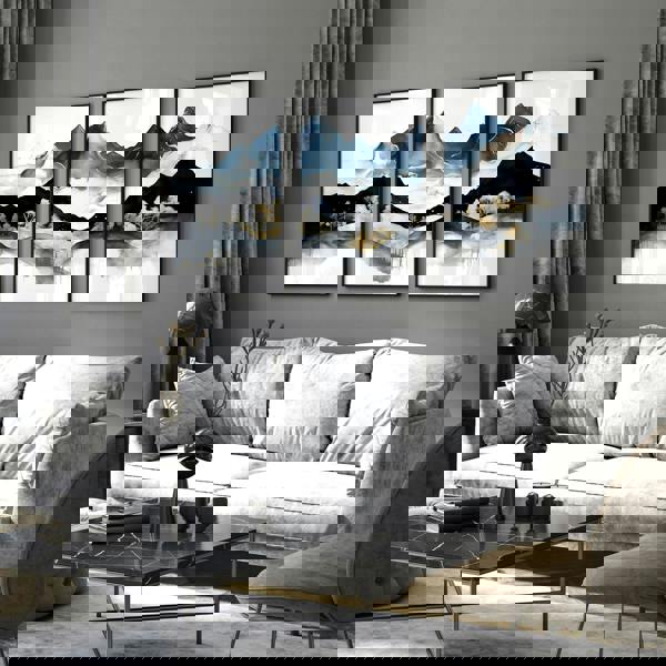 Blue Living Room Wall Art | Set of 3 wall art prints