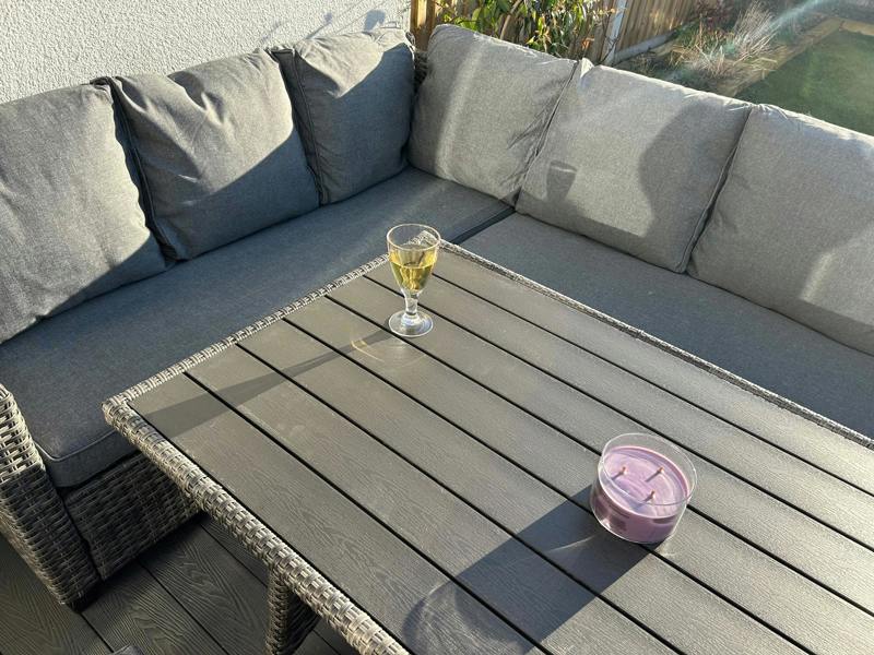 York 8 Seat Mixed Grey Rattan Corner Sofa Dining Set - Madefor.Living