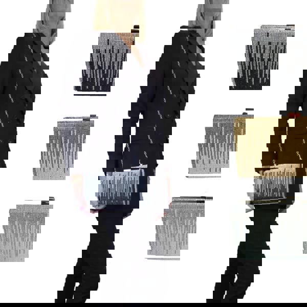 Paulo Due Dropping Diamantes Shiny Clutch Bag