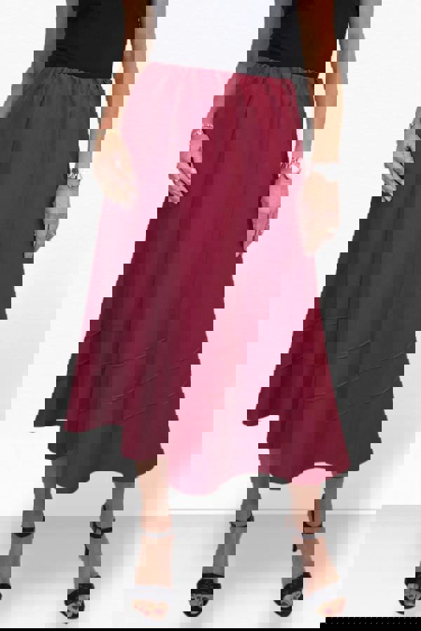 Paulo Due Women's Smart Elasticated Waist Flared Swing Skirt