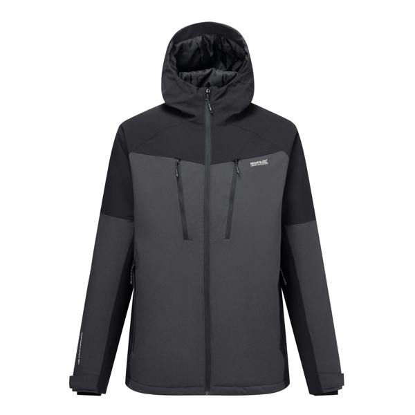 Regatta Mens Highton Two Tone Waterproof Stretch Insulated Jacket - Ash/Black