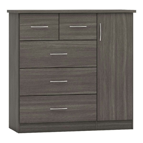 Seconique Nevada 5 Drawer Low Wardrobe