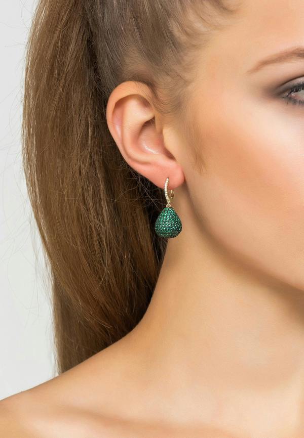 Latelita Valerie Pear Drop Gemstone Earring Gold Emerald Green