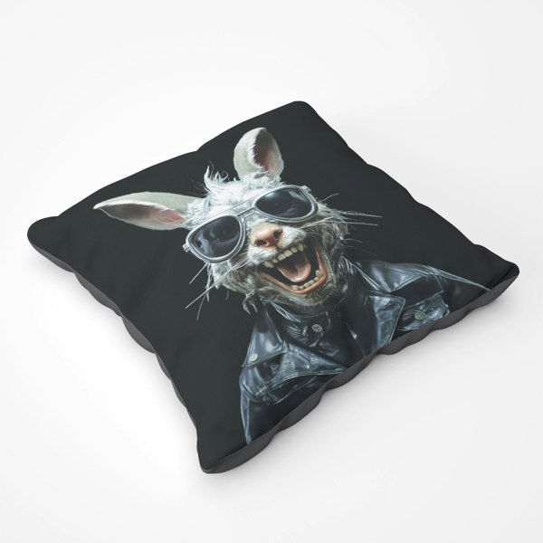 Warren Reed Funky Rabbit Face Floor Cushion