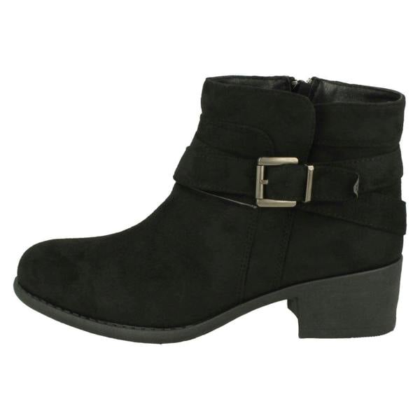 Spot On Ladies Spot On Heeled Ankle Boots F51166