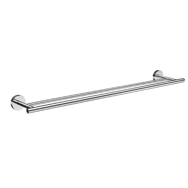 Polished chrome double towel rail