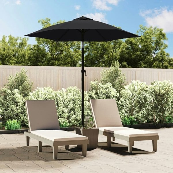 Berkfield Parasol Black 200x224 cm Aluminium