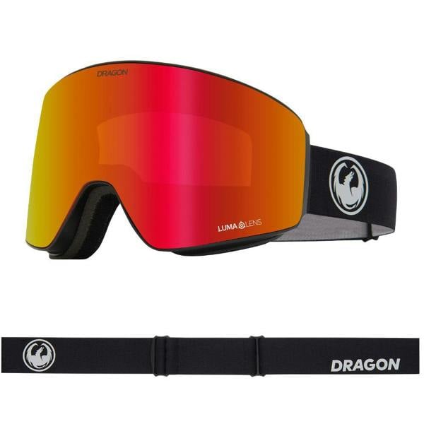 Dragon PXV - Nouveau Black with Lumalens Red Ionized & Lumalens Light Rose Lens