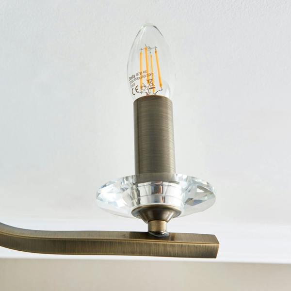 Pagazzi Lighting Morden 3 Light Antique Brass Semi Flush Ceiling Light