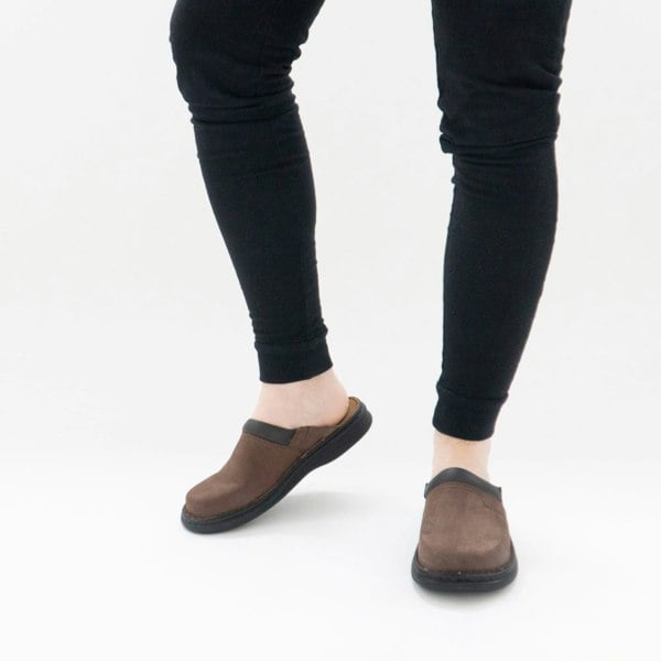 Josef Seibel MAX Mens Nubuck Leather Mule Clogs Brasil