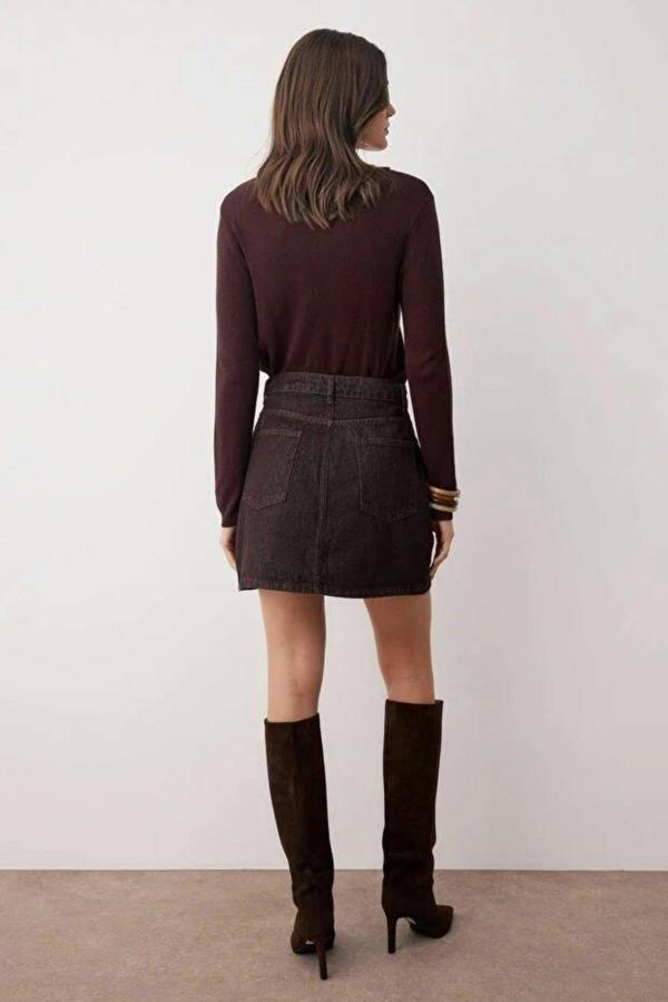 WOVCOR Mini Basic Denim Skirt