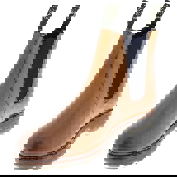 Frank James Brigstock Brogue Leather Pull On Mens Brogue Chelsea Dealer Boots