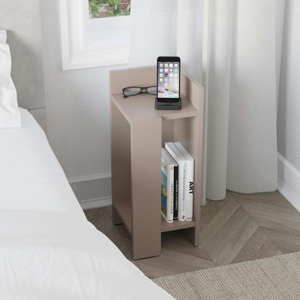 Decortie Elos Modern Narrow Bedside Table Right Module 25x25x60cm