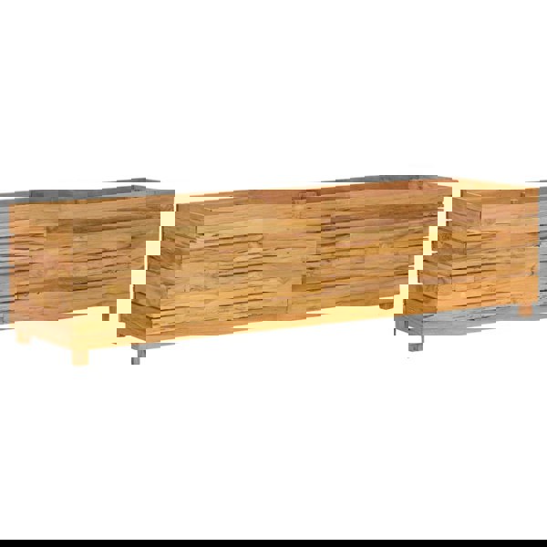 Berkfield Raised Bed 150x40x38 cm Solid Wood Teak and Steel