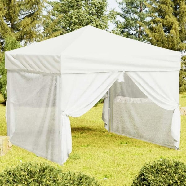 Berkfield Folding Party Tent with Sidewalls White 3x3 m