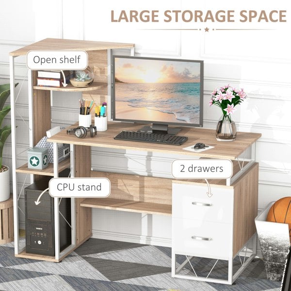 Desk with Shelves