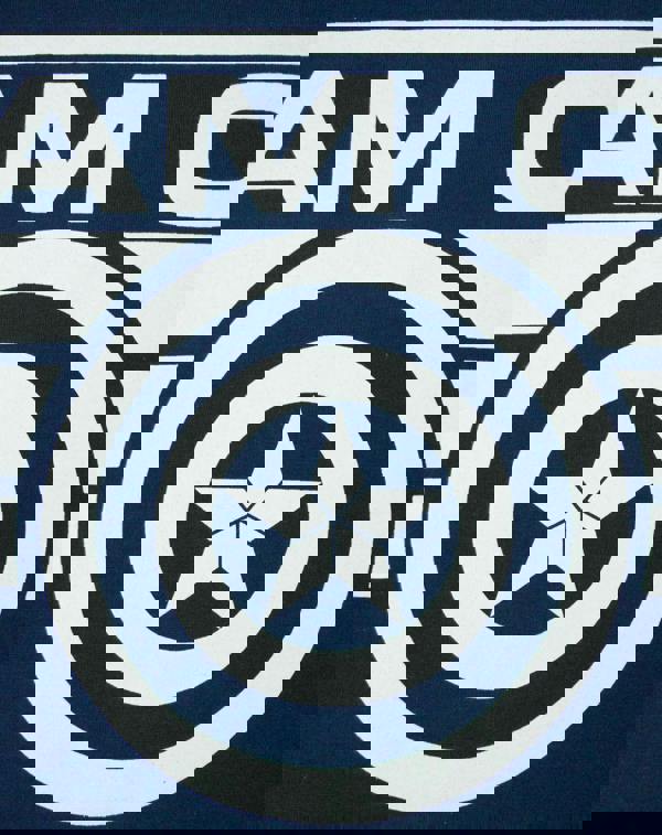 Marvel Mens Blue Captain America Short Sleeved T-Shirt