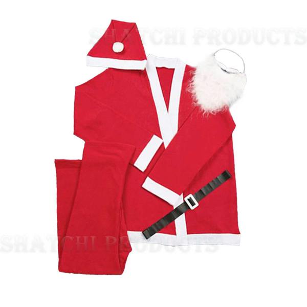 Adult Budget Santa Costume Set, 5 Piece Fancy Dress Outfit with Hat, Beard and Belt image 5