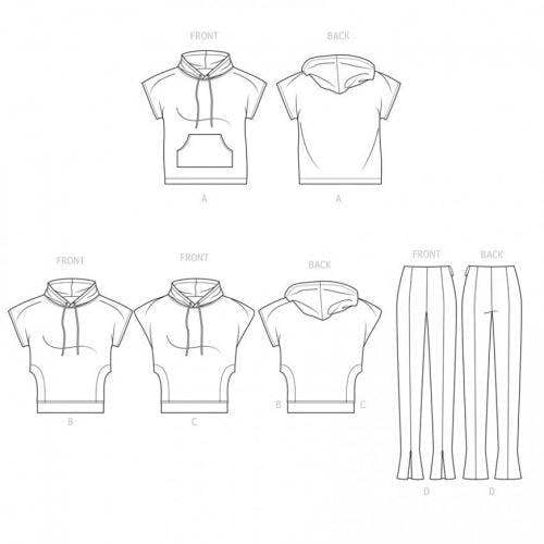 Simplicity Sewing Pattern 9637, Hoodies, Tops, Leggings for Women, W2 (20W-22W-24W-26W-28W) - Easy