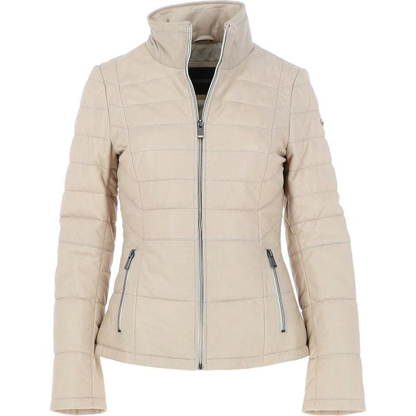 Real Leather Stitch Detailing Jacket: anita