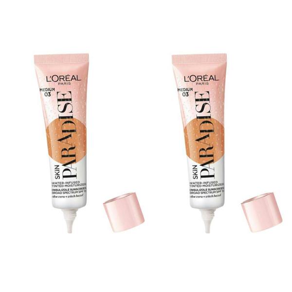 2 x L'Oreal Paris Skin Paradise Tinted Water Moisturiser Spf 20 30ml - 04 Medium