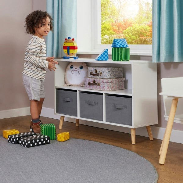 Liberty House Toys Kids Storage Shelf and Fabric Storage Bins