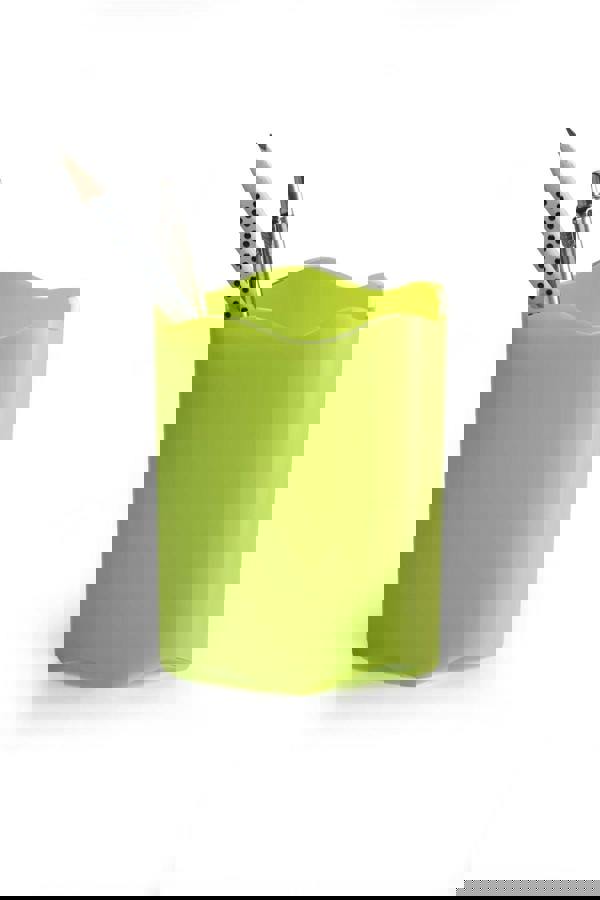 Durable TREND Pen Pot Pencil Holder Desk Tidy Organiser | 6 Pack | Green