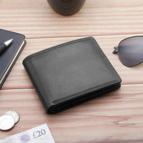 Bifold Leather Wallet For Men – Marcus Leon Black 03