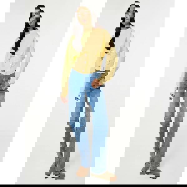 Pink Vanilla Button Front Corset Sweatshirt