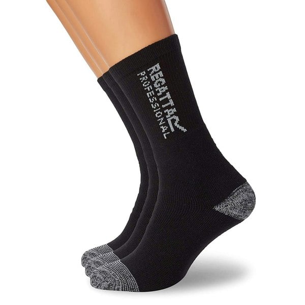 Regatta Hardwear Mens Workwear Socks (Pack Of 3) - Black