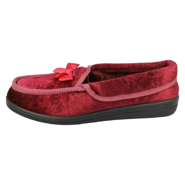 Four Seasons Ladies Four Seasons Full Slippers with Bow Detail