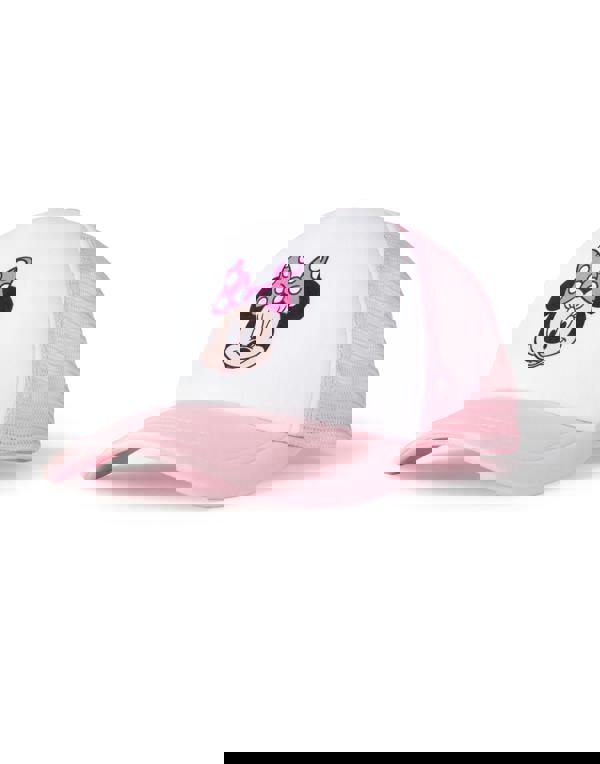 Disney Girls Pink Minnie Mouse Bucket Hat & Cap Set (One Size)