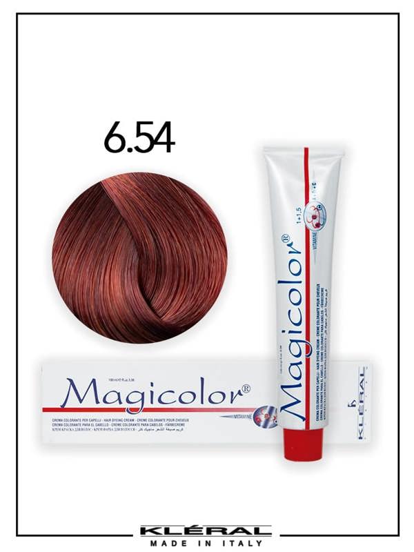 Kleral MagiColor Permanent Hair Color (6.54) Dark Copper Mahogany Blonde 100ml
