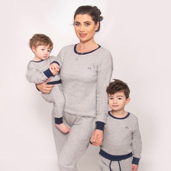 Luca and Rosa Boys Grey Jersey Lounge Set