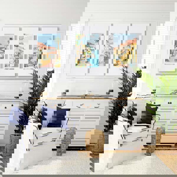 Decorative Pictures For Living Room | Set of 3 Beach Decor Wall art Prints