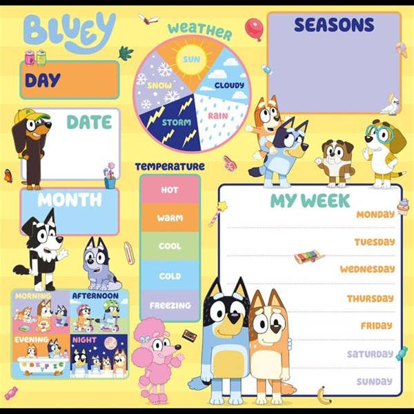 Bluey My First Calendar, Perpetual Calendars and Diaries, Week To View, Entertainment, Gift