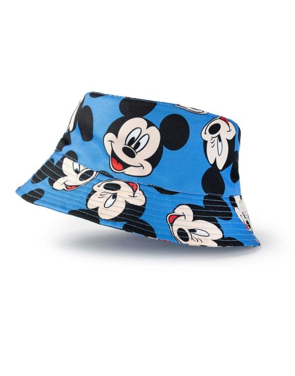 Disney Boys Blue Mickey Mouse Bucket Hat & Cap Set (One Size)
