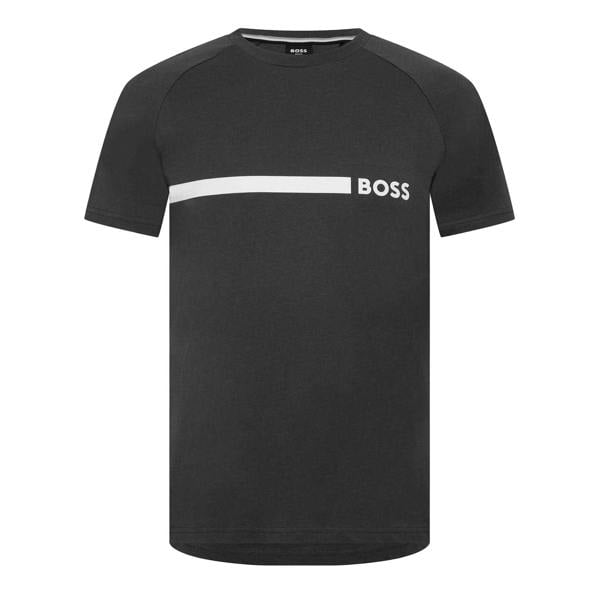 Boss Mens Contrast Detail Logo Slim T-Shirt - Charcoal - 