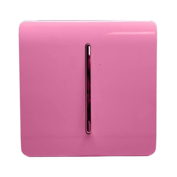 Trendi Switch 1 Gang 1 or 2 way Rocker Light Switch in Candy Pink