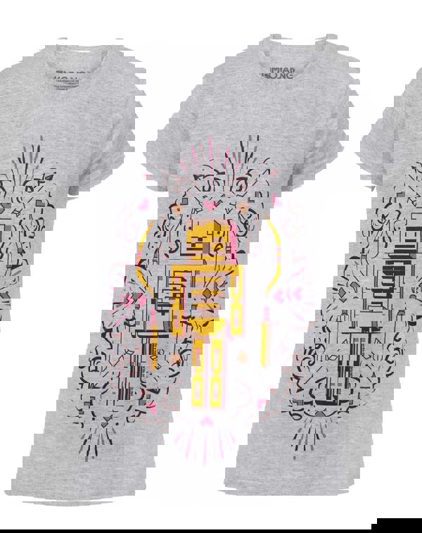 Minecraft Girls Grey Skelly The Skeleton Short Sleeved T-Shirt
