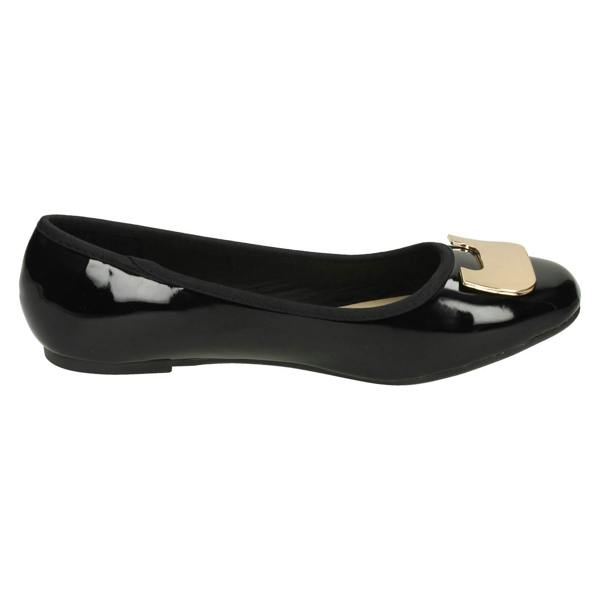 Spot On Ladies Spot On Flat Ballerina Shoes