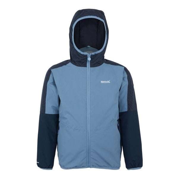 Regatta Boy's Volcanics VIII Terrain Print Reflective Jacket - Coronet Blue/Navy