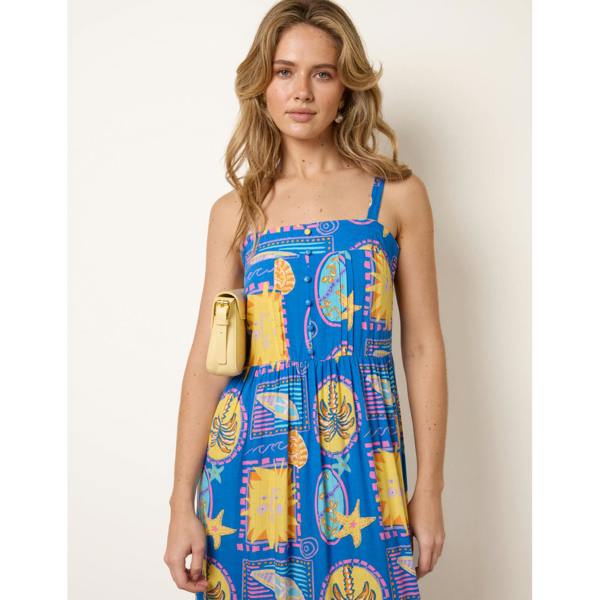 Blue Vanilla Vibrant Strappy Dress