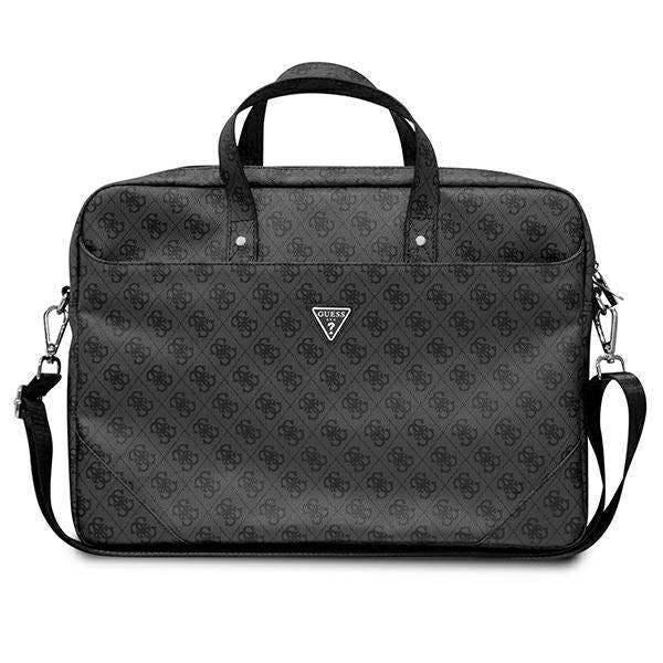 Guess 4G Triangle Logo Laptop Bag 16" Black Saffiano - GUCB15P4TK