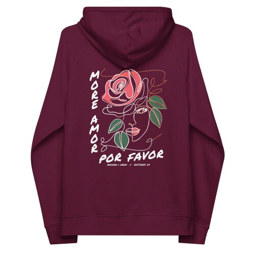 Anchor & Crew 09 More Amor Por Favor EDITIONS Organic Cotton Hoodie - Burgundy