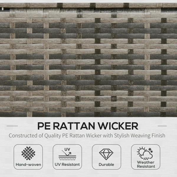 Grey PE rattan wicker weave pattern for outdoor sofa set frame