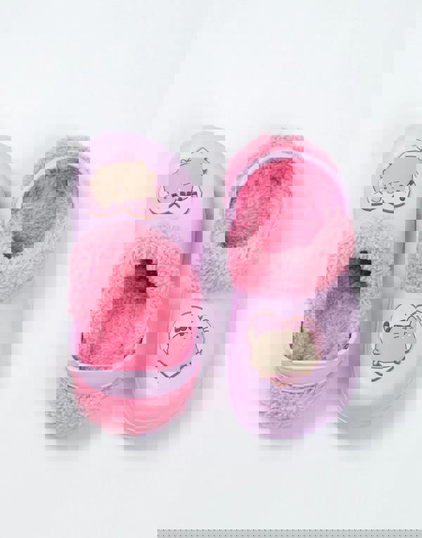 Pusheen Girls Purple Heart Clogs