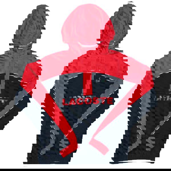 Lacoste Childrens/Kids Water Repellent Windbreaker - Royal Blue/Red - 