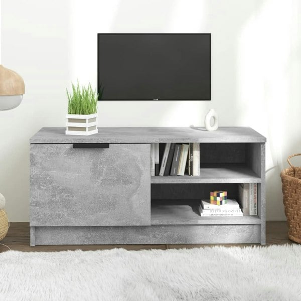 Berkfield TV Cabinet Concrete Grey 80x35x36.5 cm Engineered Wood